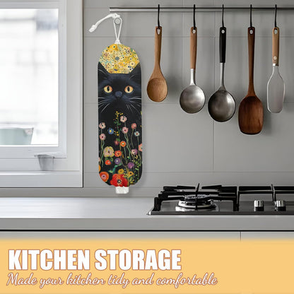 Chicken Plastic Bag Holder, Wall Mount Grocery Bag Holder | Plastic Storage bag, Pull Rope Free Adjustment, Plastic Bag Holders for Grocery Bags, Plastic Bag Dispenser for Home Kitchen