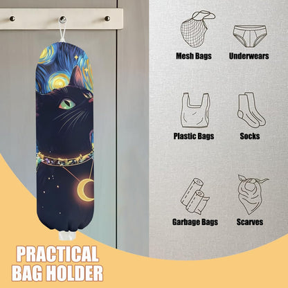 Chicken Plastic Bag Holder, Wall Mount Grocery Bag Holder | Plastic Storage bag, Pull Rope Free Adjustment, Plastic Bag Holders for Grocery Bags, Plastic Bag Dispenser for Home Kitchen