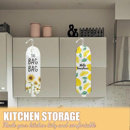 Chicken Plastic Bag Holder, Wall Mount Grocery Bag Holder | Plastic Storage bag, Pull Rope Free Adjustment, Plastic Bag Holders for Grocery Bags, Plastic Bag Dispenser for Home Kitchen