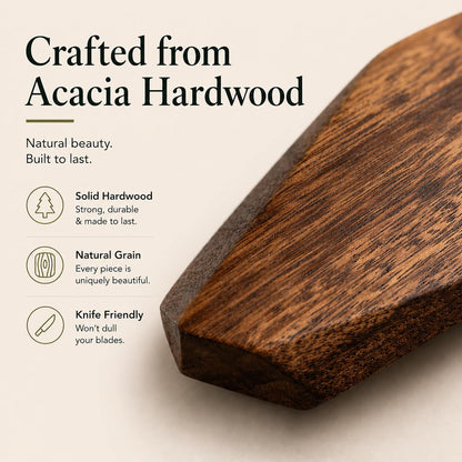 Magnetic Knife Holder - Acacia Wooden Wall-Mount Magnetic Knife Strip & Organizer with 3M No-Drill & Screw Mount Options, Water-Resistant Universal Knife Holder | 16 Inches, Capacity 8.8 lb
