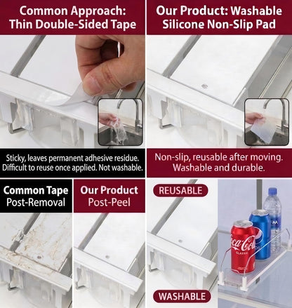 Self-Pushing Beverage Organizer for Fridge – Adjustable Spring Loaded Drink Dispenser & Soda Can Organizer – Clear Glide Rack Fits Cans, Bottles, Slim & Standard Sizes for Kitchen Pantry