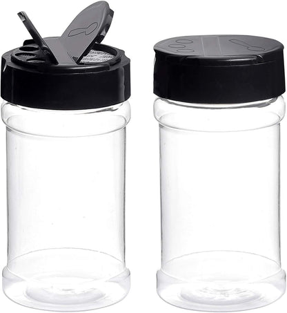 Spice Bottles, 20Pcs 7oz Clear Plastic Container Jars with Lids Labels for Kitchen Storing Spice Powders Dry Goods Peanut Butter BPA free