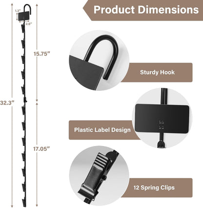 Hanging Merchandise Strips with Hooks, 32 inches Chip Display Rack Stands
