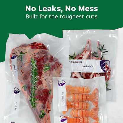 Custom Length Vacuum Sealer Bags Multipack, 5 Count Rolls for Airtight Food Storage and Sous Vide - Compatible with , 8 (2 Pack) and 11 (3 Pack)