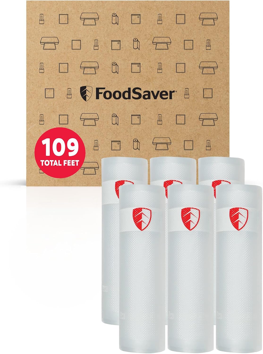 Custom Length Vacuum Sealer Bags Multipack, 5 Count Rolls for Airtight Food Storage and Sous Vide - Compatible with , 8 (2 Pack) and 11 (3 Pack)