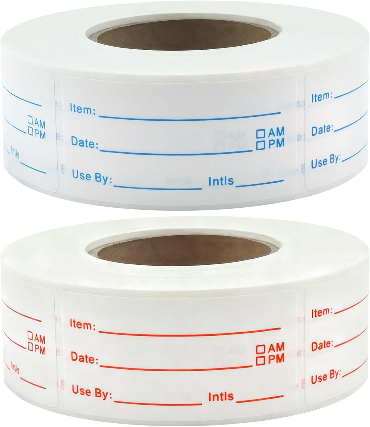 1200 Pieces Removable Food Labels Stickers, 2 Rolls 1x2 Inch | Freezer Labels for Food Containers, No-Residue, Easy Clean, Waterproof & Oil-Resistant Food Labels for Kitchen Restaurants