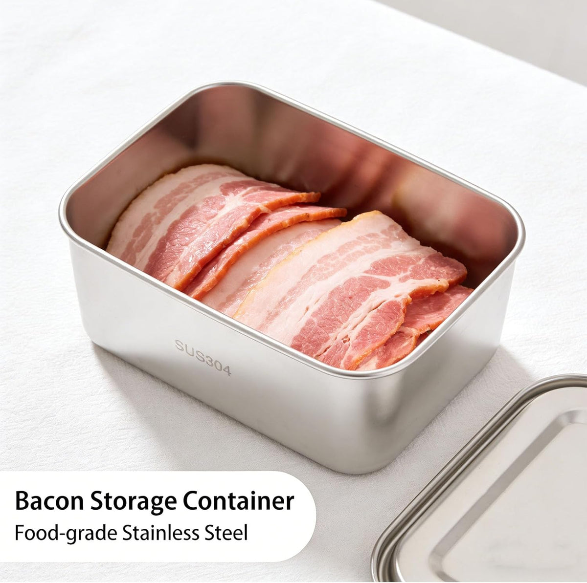 2pcs Meat Container for Fridge,Ham and Cheese Storage Box with Clear Lid & Silicone Seal,Deli Containers with lids Lunch Cheese Storage Cheese Container for Refrigerator Meat Organizer for fridge.