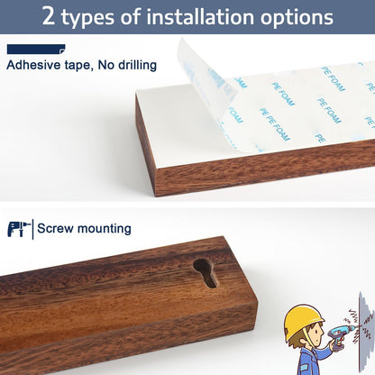 Dmore magnetic knife holder for wall—with 3 hooks, No Drilling, 16 Inch