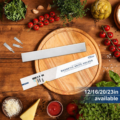 Dmore magnetic knife holder for wall—with 3 hooks, No Drilling, 16 Inch