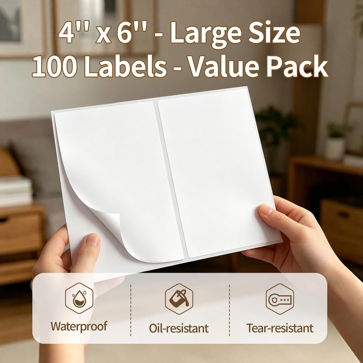 300 Labels Removable Food Labels, 1 x 2 Kitchen Labels 150 Labels per Roll, Date Stickers for Freezer, Refrigerator Food Containers, No Residue(2 Rolls, 2 Colors)