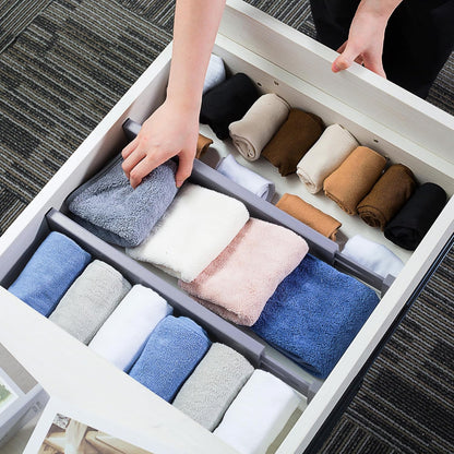 4 Pcs Bamboo Kitchen Drawer Dividers, Large Drawers Organizers