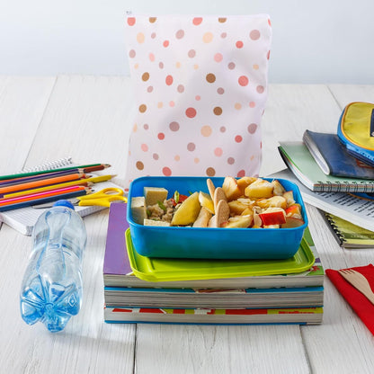 4 Pcs Reusable Snack Bags for Kids, Washable Sandwich Bags,Rainbow
