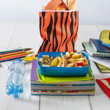 4 Pcs Reusable Snack Bags for Kids, Washable Sandwich Bags,Rainbow