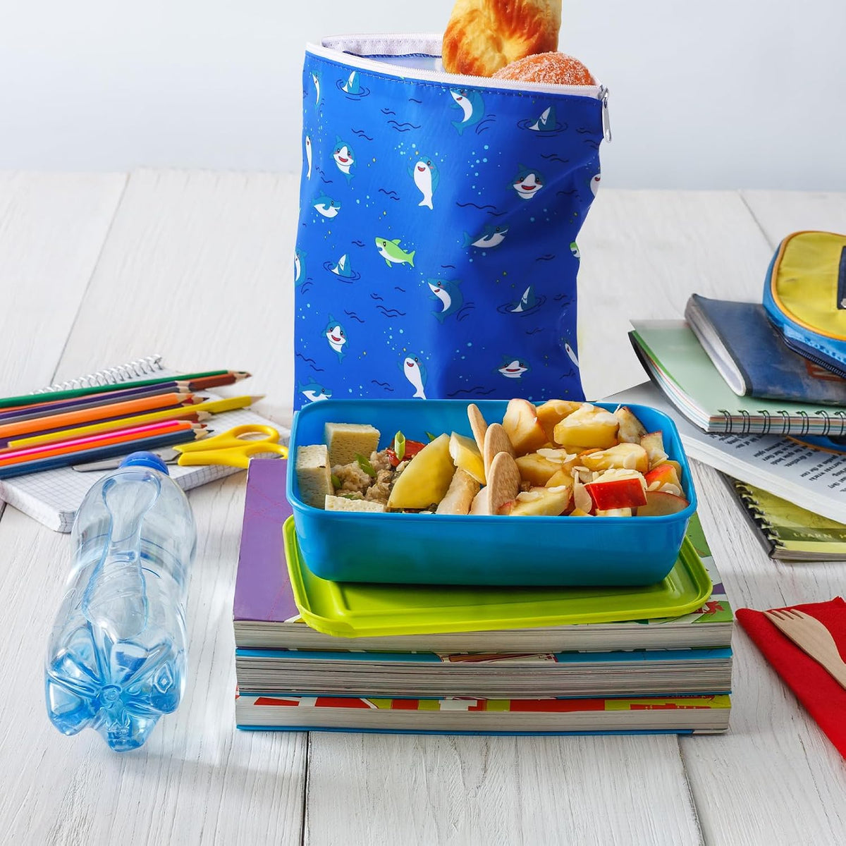 4 Pcs Reusable Snack Bags for Kids, Washable Sandwich Bags,Rainbow