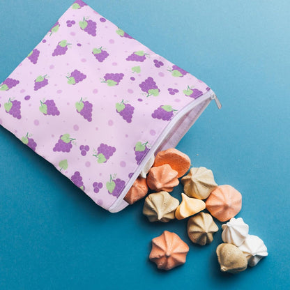 4 Pcs Reusable Snack Bags for Kids, Washable Sandwich Bags,Rainbow
