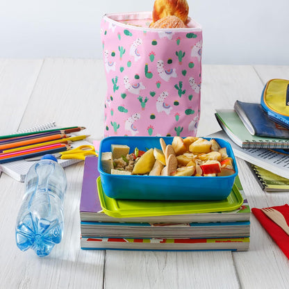 4 Pcs Reusable Snack Bags for Kids, Washable Sandwich Bags,Rainbow