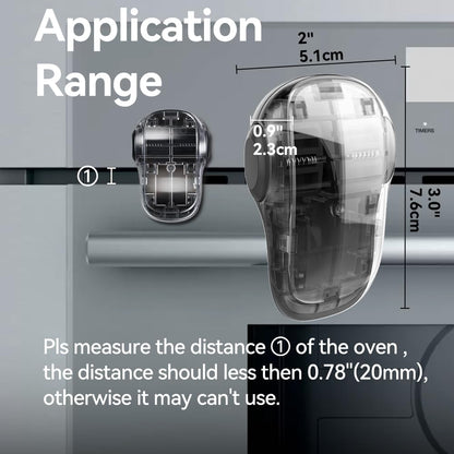 Child Safety Heat-Resistant Oven Door Lock, Oven Front Lock for Kids Easy to Install, Use Adhesive,No Screws or Drill (1 Pack,Clear-Black)(ONLY for Flat Surface)