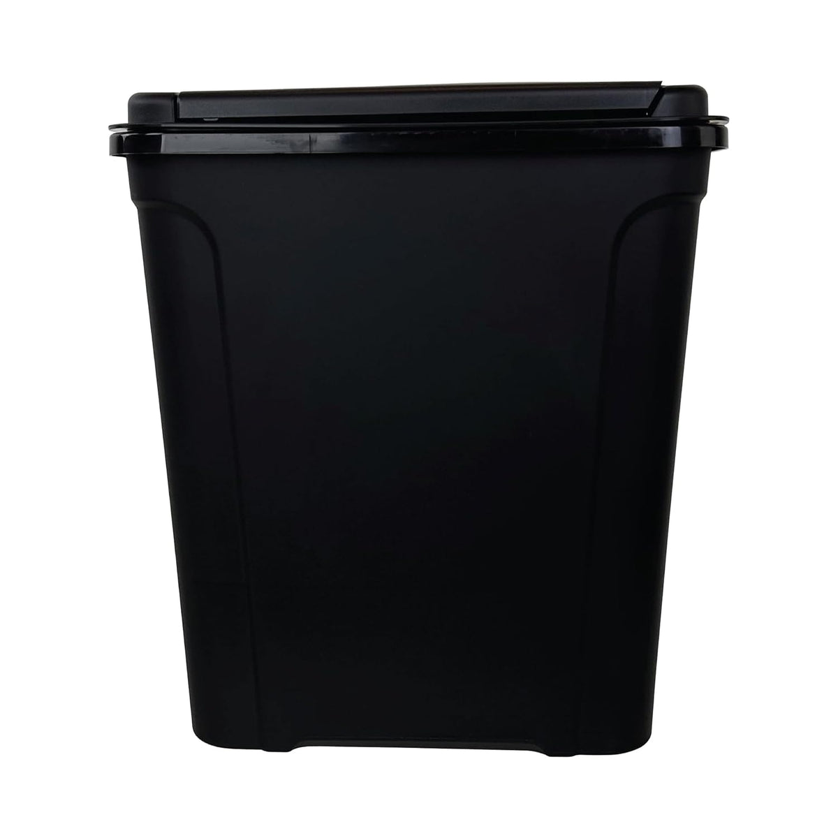 7.6 Gallon Touch Top Trash Can, Black Slim Rectangular Plastic Garbage Bin with Push Lid, Odor Block Waste Bucket Fits Standard 8-Gallon Bags for Kitchen Bedroom Office Dorm Bathroom