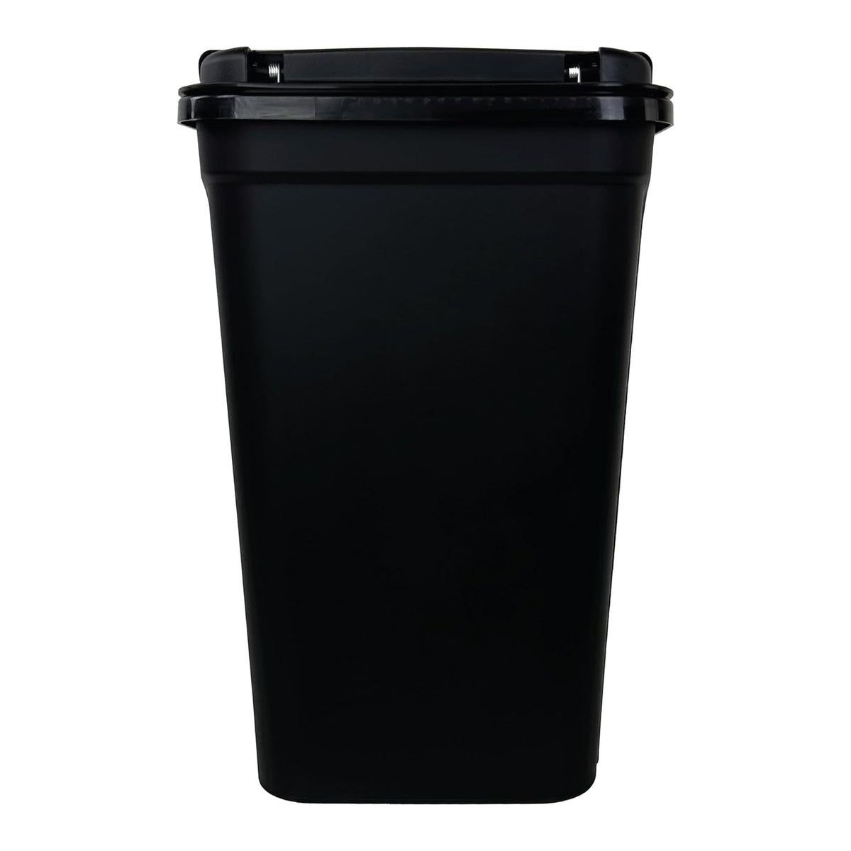 7.6 Gallon Touch Top Trash Can, Black Slim Rectangular Plastic Garbage Bin with Push Lid, Odor Block Waste Bucket Fits Standard 8-Gallon Bags for Kitchen Bedroom Office Dorm Bathroom