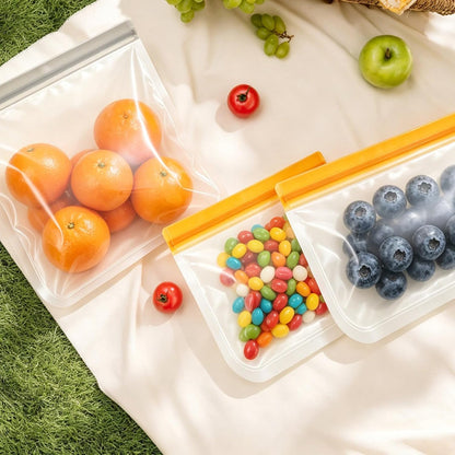 30 PCS Reusable Freezer Bags Washable, BPA Free Leakproof Food Storage Bags for Fruit, Meal Prep, Freezing Meat- 10 Gallon 10 Sandwich 10 Snack