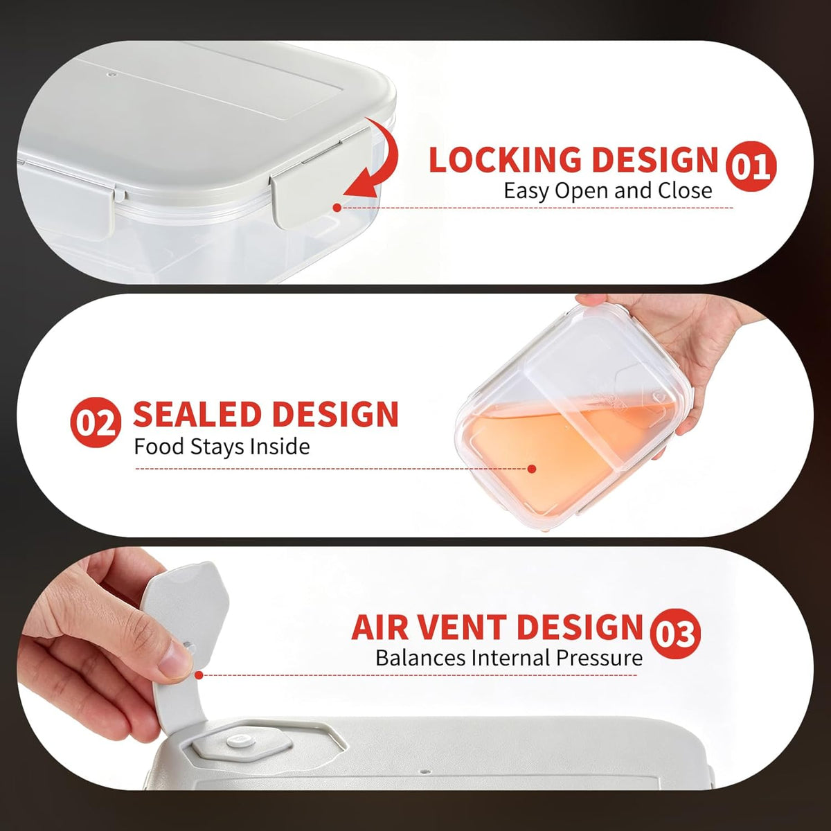 Meat and Cheese Container for Fridge, Deli Meat Container for Fridge Organizers and Storage, Categorized Storage for Neater Organization, Double Compartment Snack Container with Lid, Keep Food Fresh