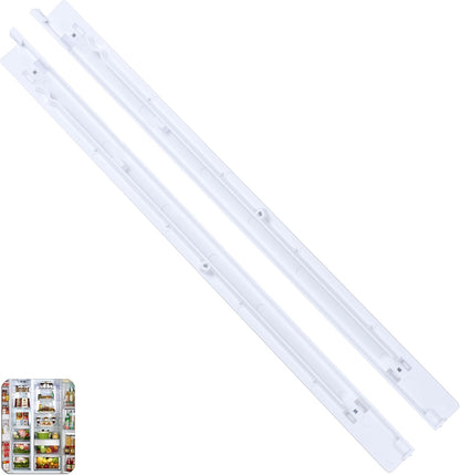 Upgrade 240530601(Left) & 240530701(Right) Refrigerator Drawer Slide Rail Replacement, Pan Hangers Slide Only Compatible with Ken-more and Frigidaire Refrigerator, Replace Part for 240460401 240460501