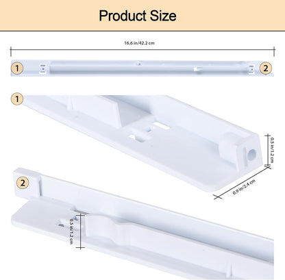 Upgrade 240530601(Left) & 240530701(Right) Refrigerator Drawer Slide Rail Replacement, Pan Hangers Slide Only Compatible with Ken-more and Frigidaire Refrigerator, Replace Part for 240460401 240460501