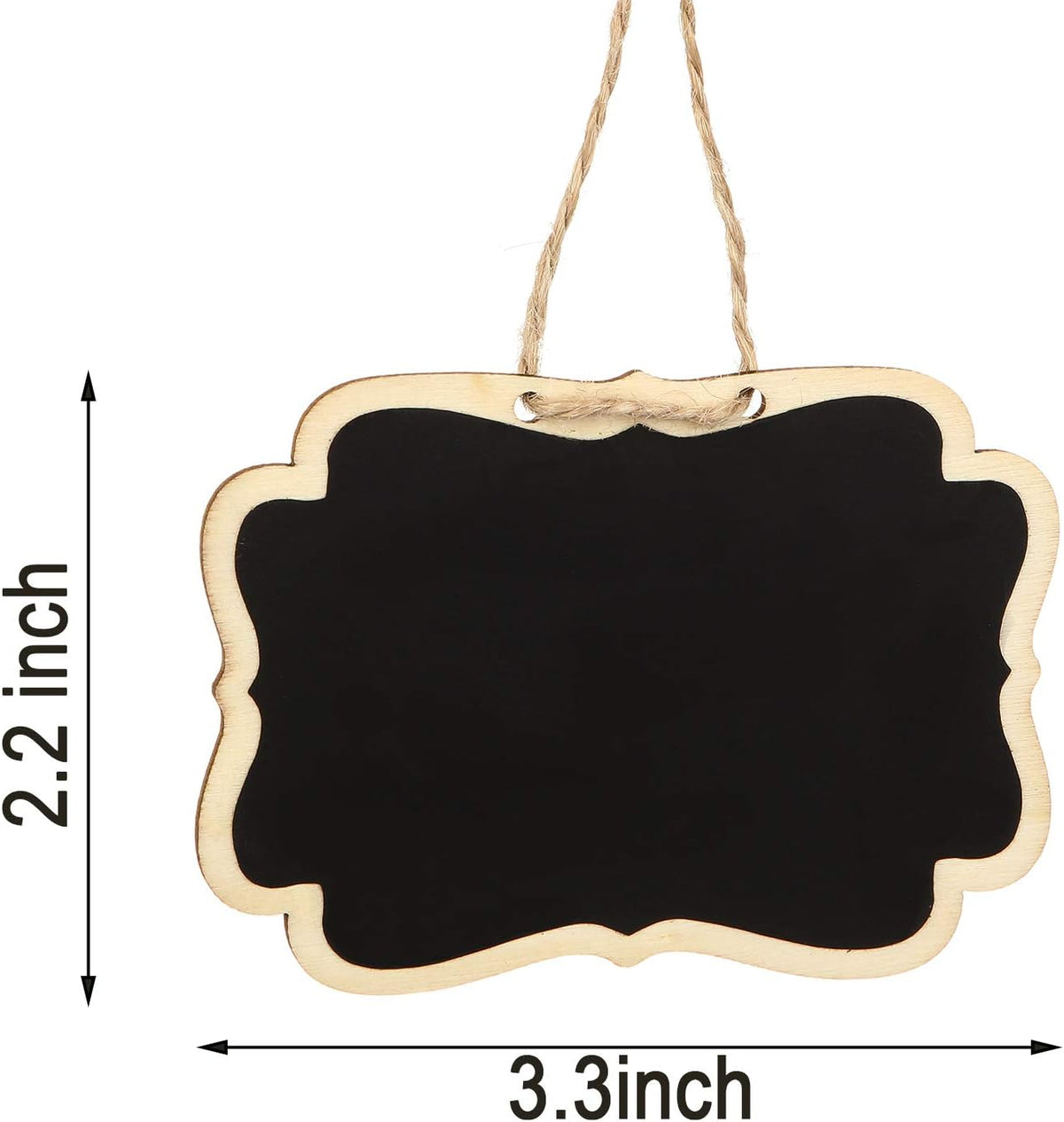 20 Pcs Wooden Mini Chalkboard Signs Chalkboard Hanging Labels, Ideal Price Tags, Message Boards, Black