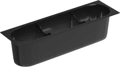 16 in. x 5.5 in. Plastic Ice Bin Bottle Holder Insert, 3 Bottle Capacity for Bar Mixers, Syrups & Condiments, Commercial Beverage Station Organizer, NSF