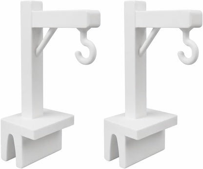 2 Pack White PLA Tea Bag Clip Table Edge Hook Holder