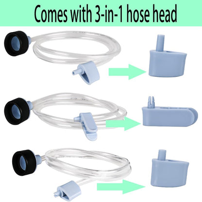 Accessory Hose Compatible with Deluxe Food VS-12 Vacuum Sealer，Suitable for all sealing zipper bags, wine plugs, jar seals, vacuum sealing agents (attachment hose For Deluxe Food VS-12) (2, Blue)