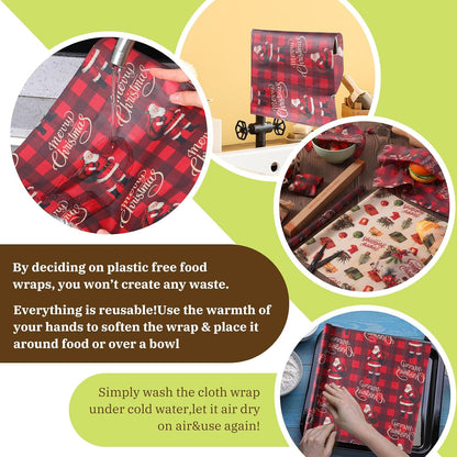 3 Pcs Beeswax Wraps for Food Roll 13 x 40 Inch Japanese Style
