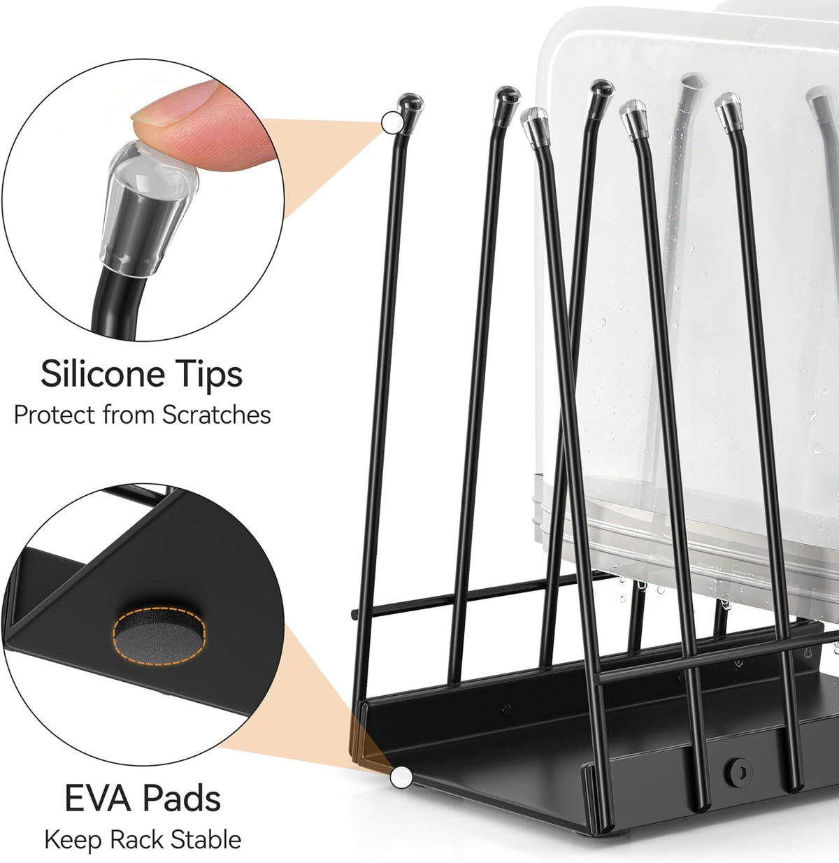 Reusable Bags Drying Rack, Plastic Bags Dryer for Ziplock Lerine Silicone Gallon, Snack, Sandwich Storage Bags, Black