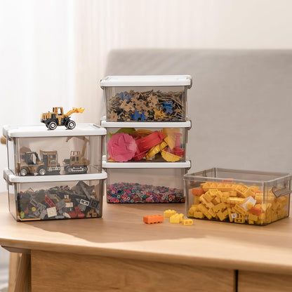 Citylife 1.3Qt Small Storage Bins with Lids,Stackable Clear | Plastic Containers for Beads, Buttons, Sewing Supplies, Office Supplies and Small Toys