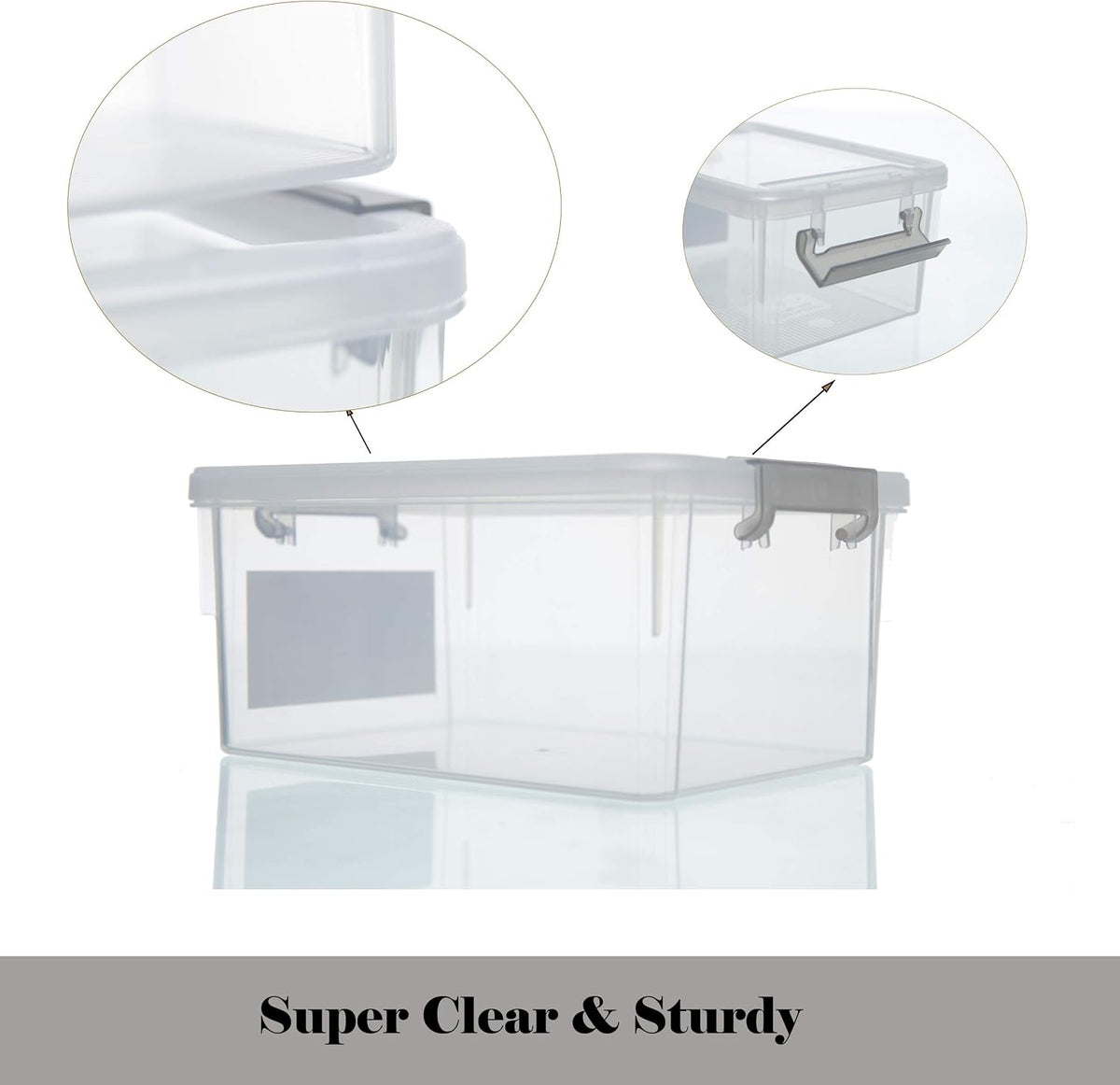 Citylife 1.3Qt Small Storage Bins with Lids,Stackable Clear | Plastic Containers for Beads, Buttons, Sewing Supplies, Office Supplies and Small Toys