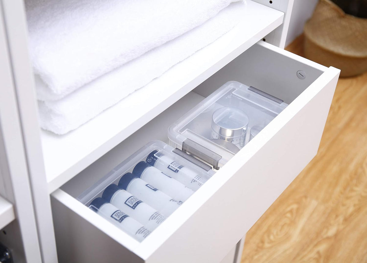 Citylife 1.3Qt Small Storage Bins with Lids,Stackable Clear | Plastic Containers for Beads, Buttons, Sewing Supplies, Office Supplies and Small Toys