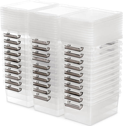 Citylife 1.3Qt Small Storage Bins with Lids,Stackable Clear | Plastic Containers for Beads, Buttons, Sewing Supplies, Office Supplies and Small Toys