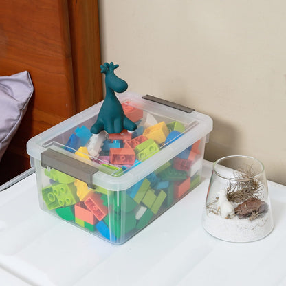Citylife 1.3Qt Small Storage Bins with Lids,Stackable Clear | Plastic Containers for Beads, Buttons, Sewing Supplies, Office Supplies and Small Toys