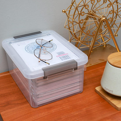 Citylife 1.3Qt Small Storage Bins with Lids,Stackable Clear | Plastic Containers for Beads, Buttons, Sewing Supplies, Office Supplies and Small Toys