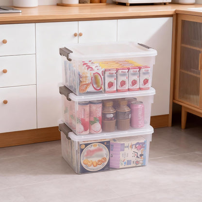 Citylife 1.3Qt Small Storage Bins with Lids,Stackable Clear | Plastic Containers for Beads, Buttons, Sewing Supplies, Office Supplies and Small Toys