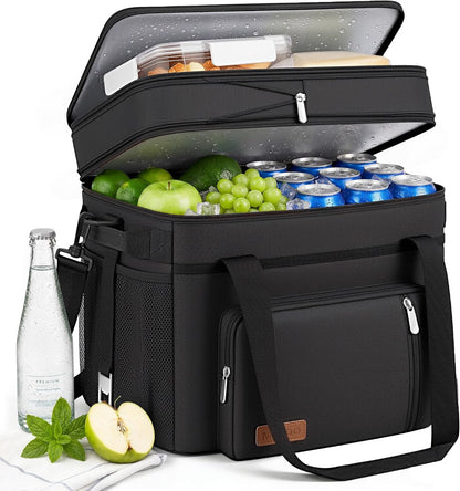 Lunch Bag & Lunch Box for Men Women, Double Deck & Leakproof