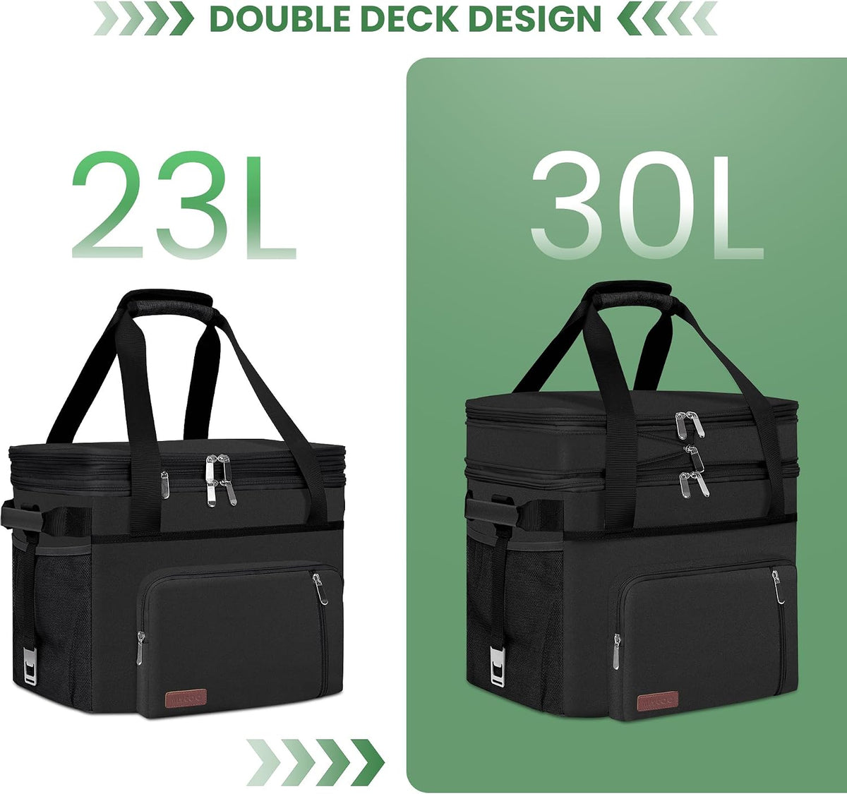 Lunch Bag & Lunch Box for Men Women, Double Deck & Leakproof