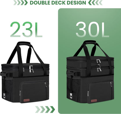 Lunch Bag & Lunch Box for Men Women, Double Deck & Leakproof