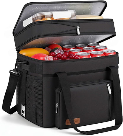 Lunch Bag & Lunch Box for Men Women, Double Deck & Leakproof