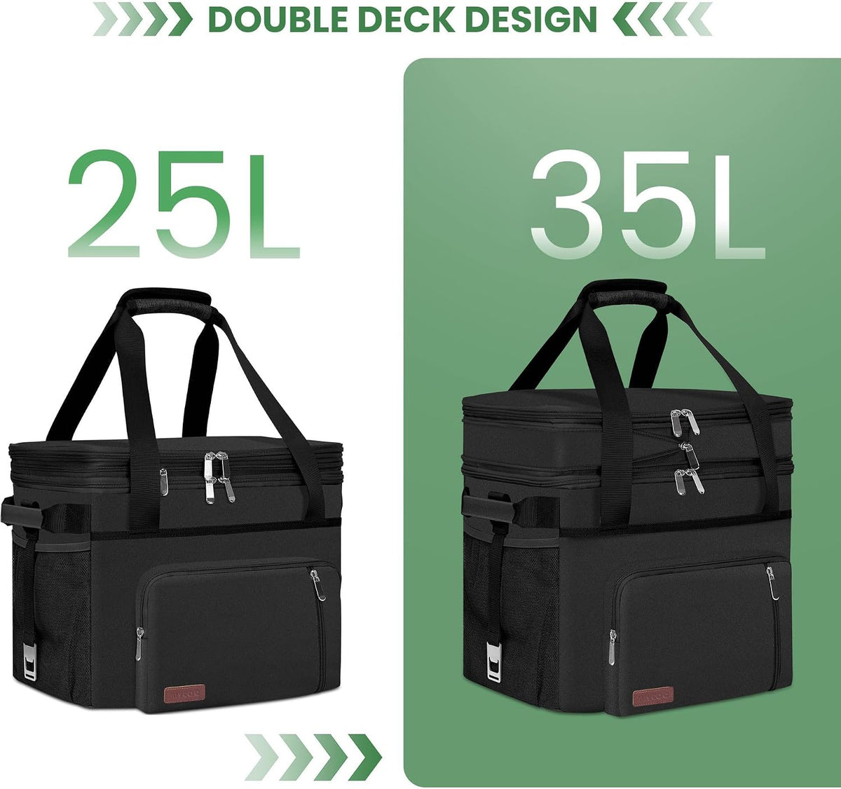 Lunch Bag & Lunch Box for Men Women, Double Deck & Leakproof