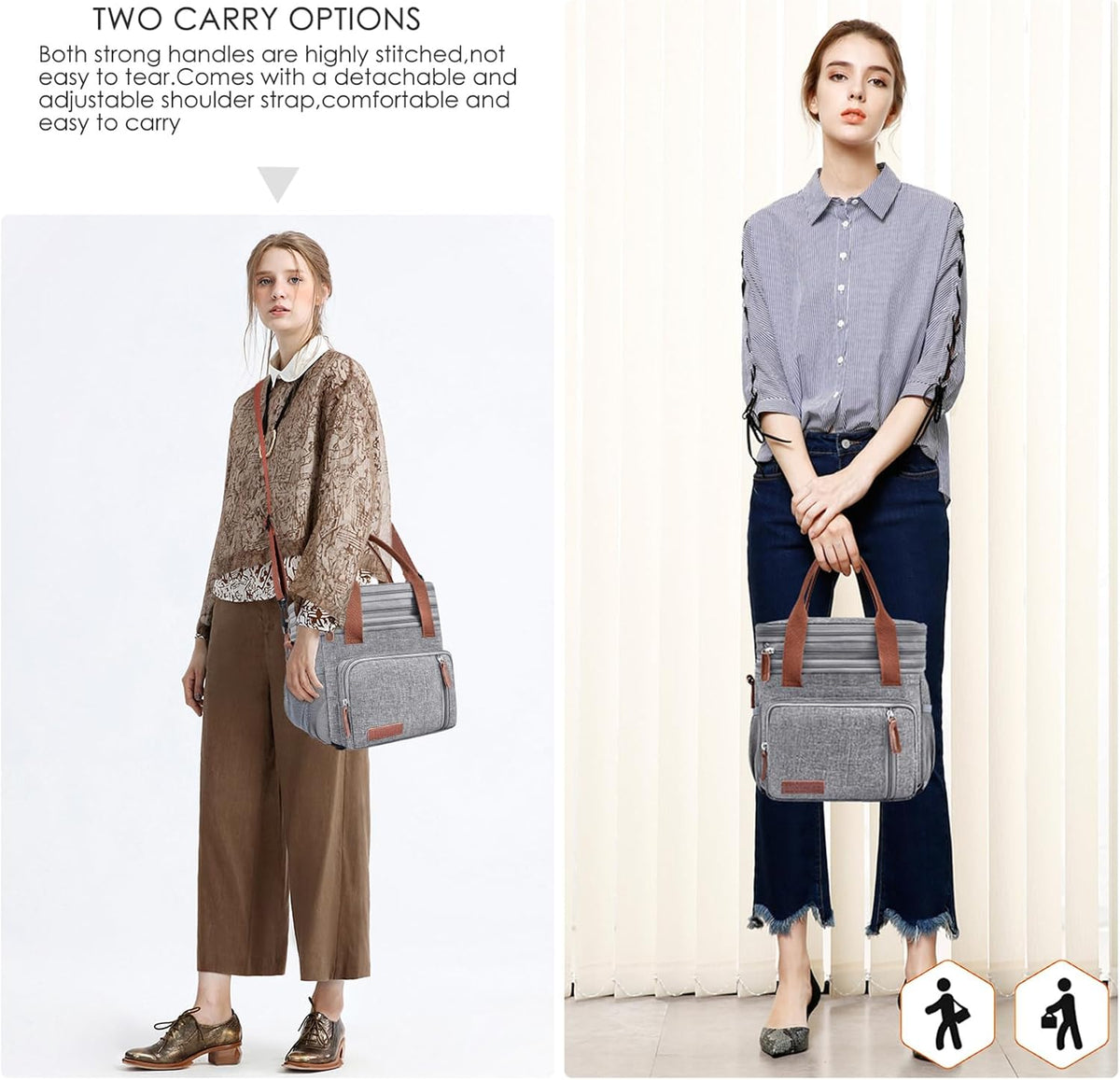 Lunch Bag & Lunch Box for Men Women, Double Deck & Leakproof