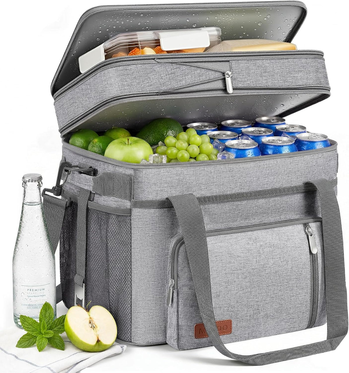Lunch Bag & Lunch Box for Men Women, Double Deck & Leakproof