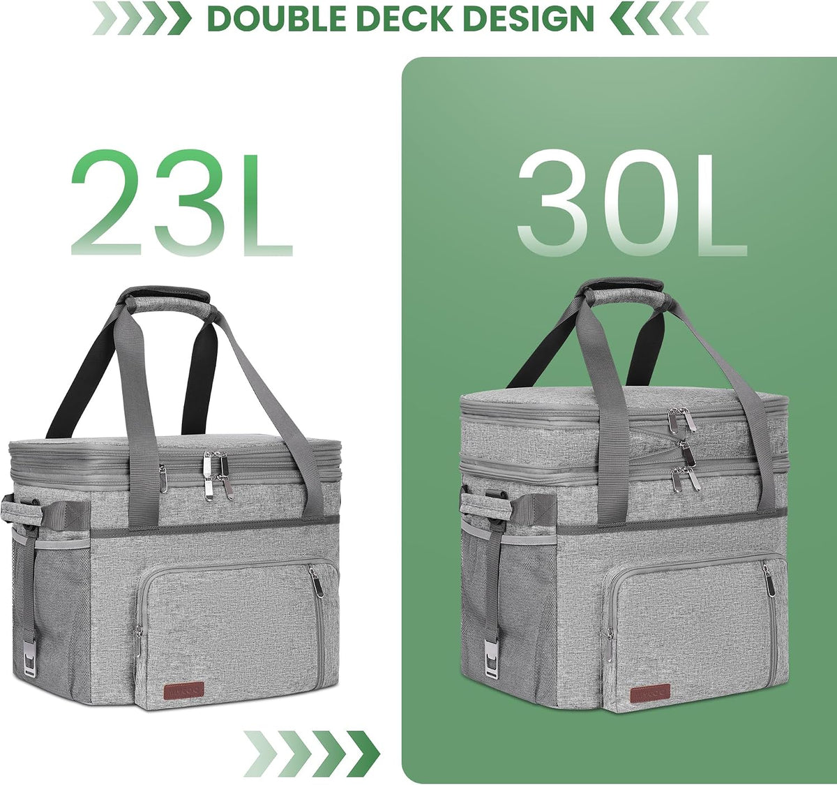 Lunch Bag & Lunch Box for Men Women, Double Deck & Leakproof