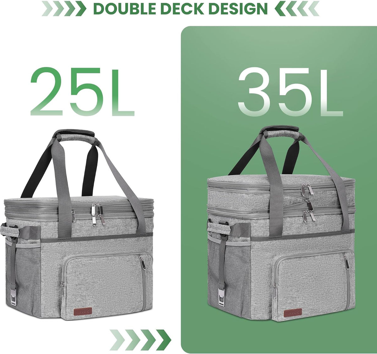 Lunch Bag & Lunch Box for Men Women, Double Deck & Leakproof