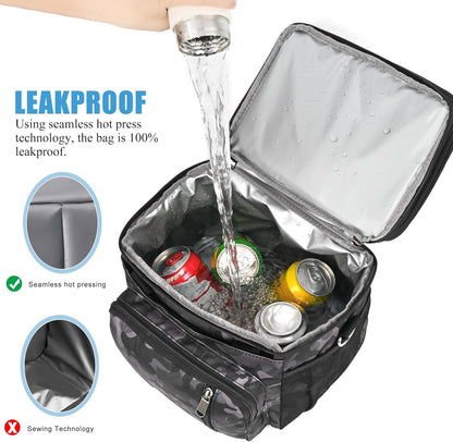 Lunch Bag & Lunch Box for Men Women, Double Deck & Leakproof